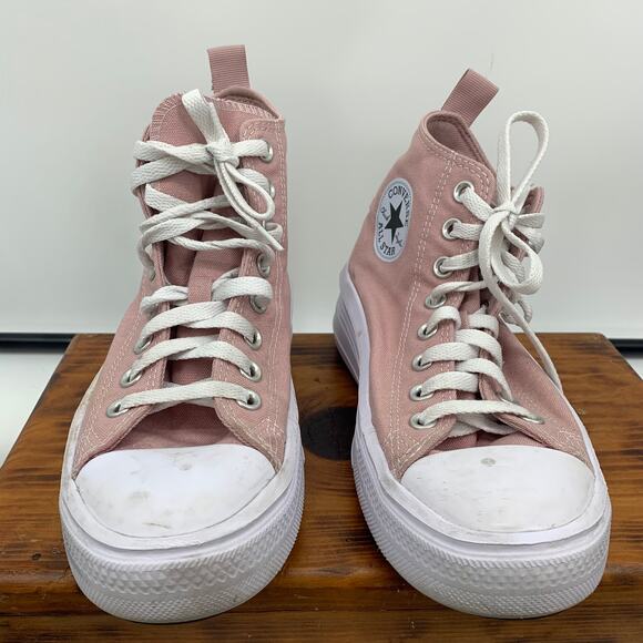 Converse Chuck Taylor All Star Lift Decade Pink High Top Platform Shoes Size 5 - Picture 2 of 8